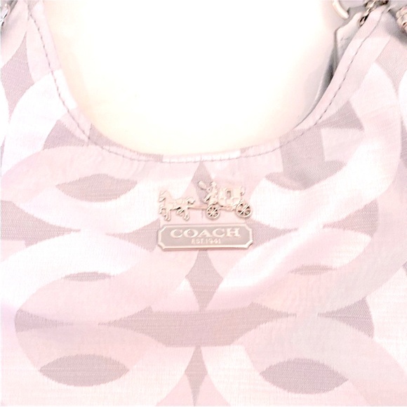 COACH SIGNATURE MONOGRAM TRIPLE COMPARTMENTS SHOULDER BAG - Picture 12 of 16